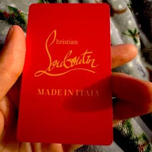 Christian louboutin authentication card